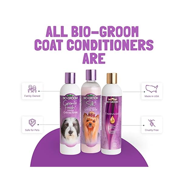 Bio-Groom - Silk Creme Hundespülung - Feuchtigkeitsspendende Pflegespülung - Hundezubehör für empfindliche Haut - Tierversuchsfrei, ohne Parabane, Silikone und gängigen Allergenen - 355 ml – Bild 5