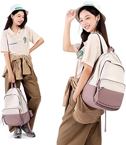 School Backpack Womens, Causal Travel School Bags 14 Inch Laptop Backpack for Teenage Girls Lightweight Rucksack Water Resistant Bookbag College Boys Men Work Daypack