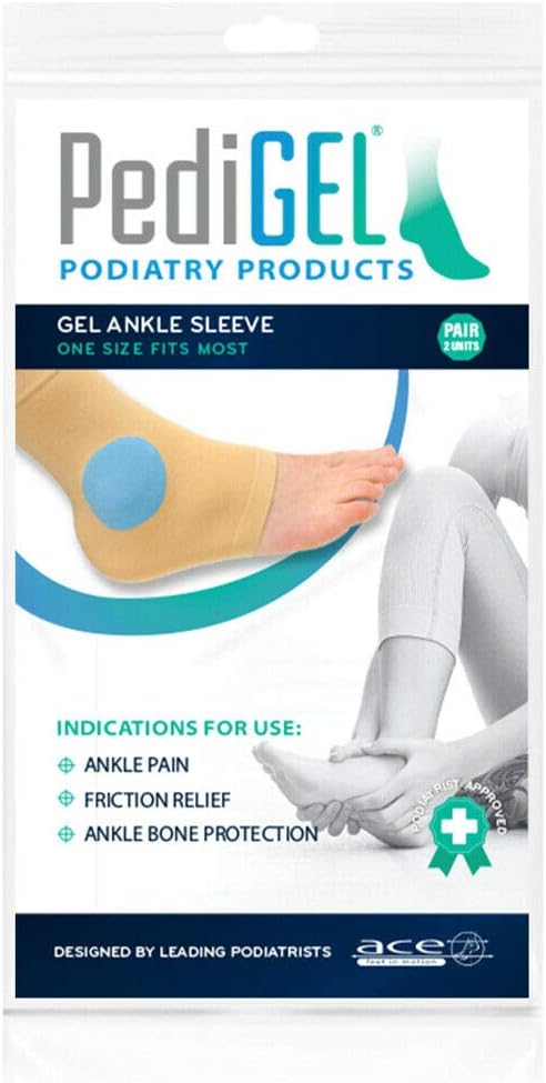 PediGel Gel Ankle Sleeve with Protective Gel Pad, Ankle Bone Protector for Shoe Friction Relief - Image 4