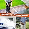 Cordless Pressure Washer Battery Powered, Portable Power Washer, Handheld Car Washer with 6-in-1 Nozzle,17FT Drain Hose, Power Cleaner for Patio Floor Fence Deck Indoor