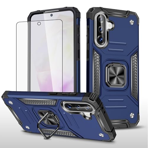 Accessoires Samsung Galaxy A56 5G coque Asuwish bleue protection écran verre trempé anneau