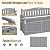 Acurax 80-Gallon Outdoor Storage Bench, Waterproof Deck Box with Lockable Lid & Armrests for Patio, Garden, Pool, Gray