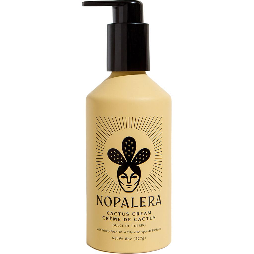 Nopalera Cactus Body Cream, Dulce de Cuerpo Scent, Deeply Nourishing Prickly Pear Body Cream with Vitamin E and K, Aluminum Bottle 8 oz