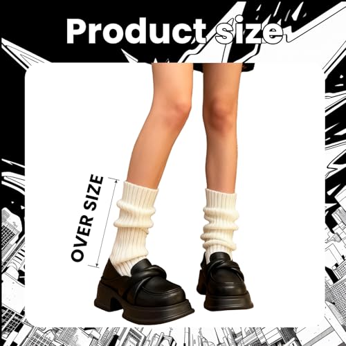 Image of 2 Pcs Leg Warmers Y2k, Leg Warmers, Y2k Accessories, Cute Kawaii Cream Legwarmers for Women Winter