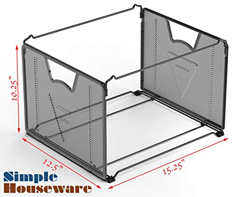 Simplehouseware Mesh Hanging File Organizer, Black #TOP2