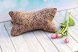  Wunschname Leseknochen Nackenstütze Nackenrolle Buchstütze Relaxing Neck Pillow Tabletstütze Lagerungskissen beige braun