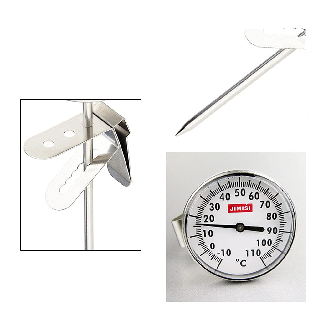 Termometro per il latte in acciaio inossidabile termometro per caffè -10~110 ° C per cucina, barbecue, cibo, bistecca, tacchino, dolci, latte, acqua del bagno