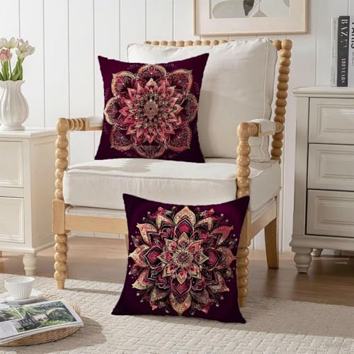 Housse coussin 80x80cm imperméable en velours violet avec zip