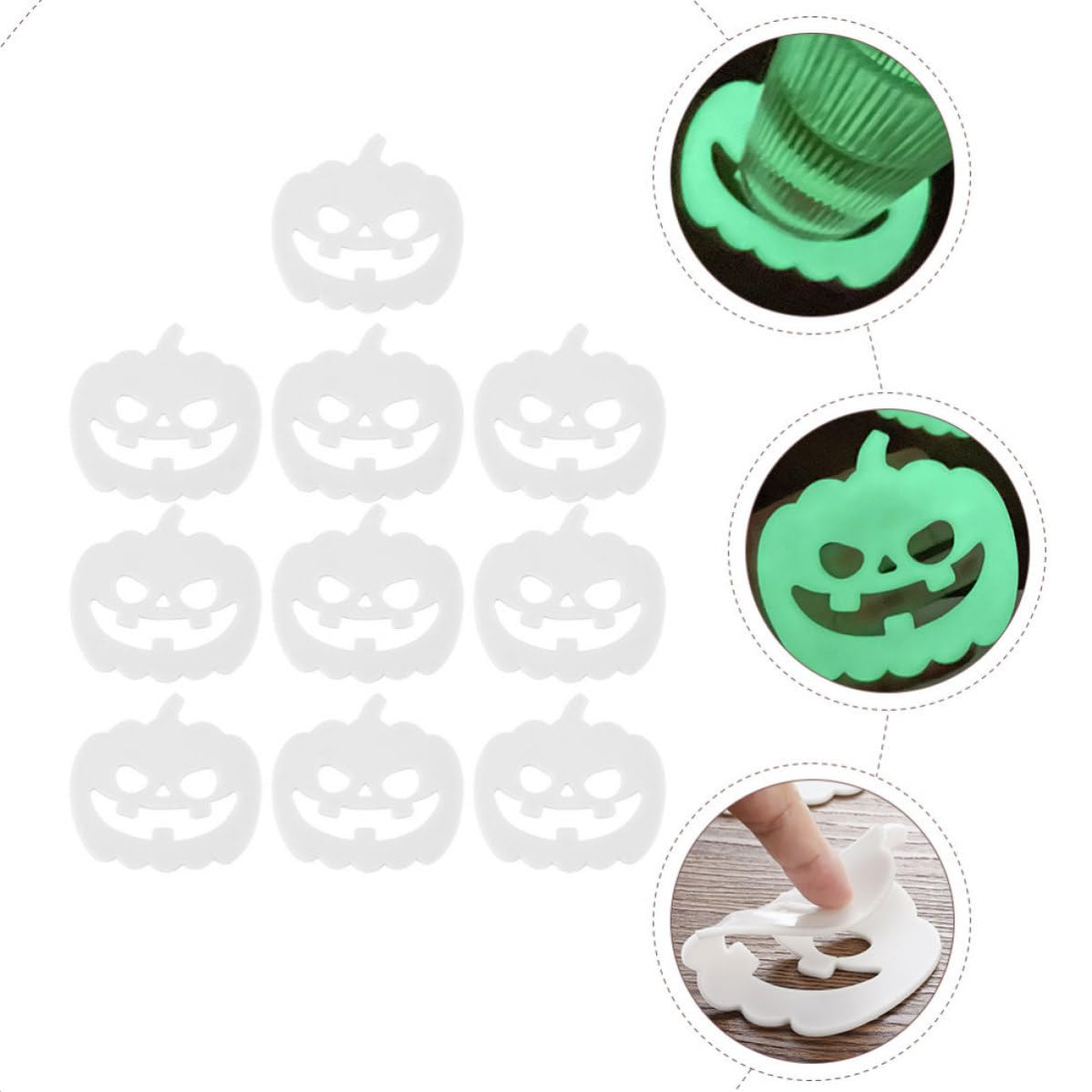 50 Pièces Dessous de Verre d'halloween Citrouille PVC