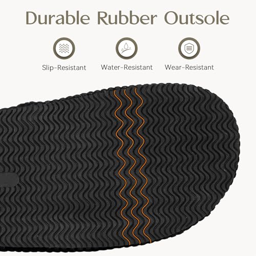 Women’s Corduroy Slippers, Open Toe Crossband House Shoes, Cozy Cushioned Foam Indoor Outdoor Non-Slip Bedroom Slippers, Gift for Women 6