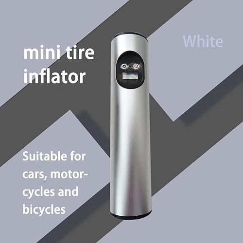 Miniatura 2 de Compresor de aire inalámbrico inflador de neumáticos para automóvil, motocicleta, bicicleta, inflador de neumáticos recargable, color plateado