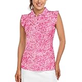 Soneven Polo de golf para mujer, M