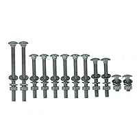 Vista 4 de Tuercas y pernos inoxidables 304, pernos de carro, piezas de carretilla, kit de reemplazo de manijas de carretilla