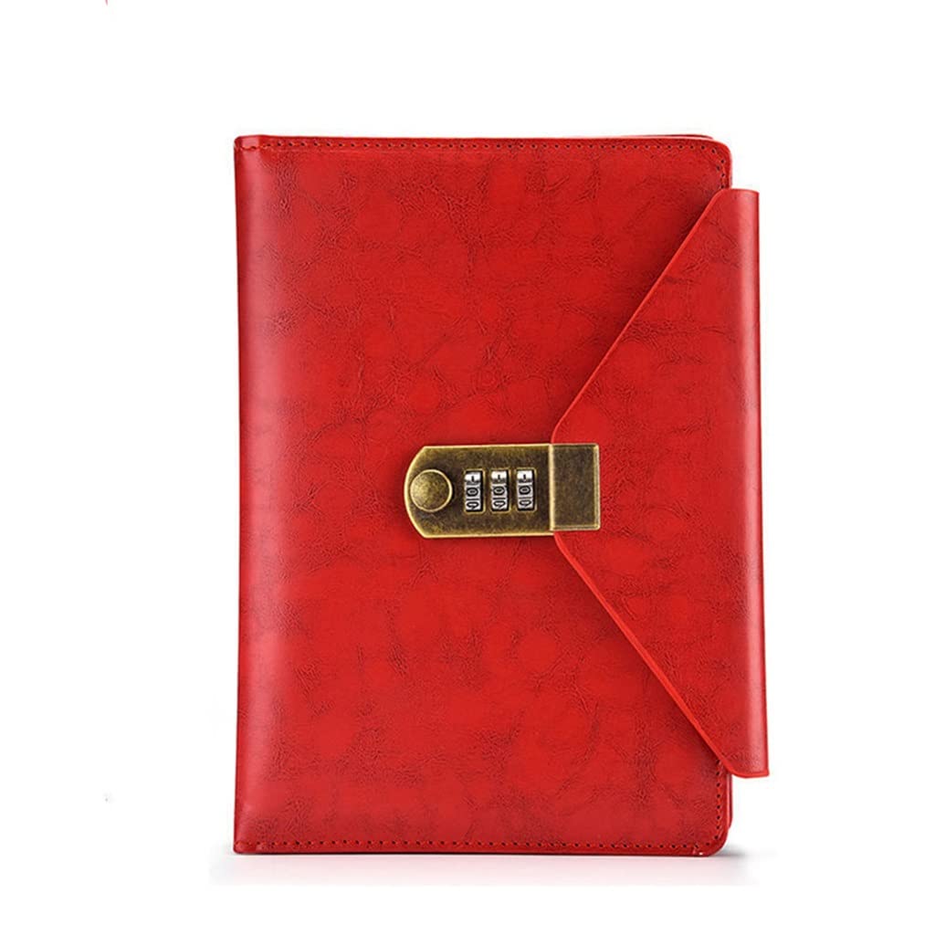 A5-Reisenotizbuch mit Zahlenschloss, Passwort, Agenda, Tagebuch, Notizblock, Geschäftsbriefpapier (C A5)