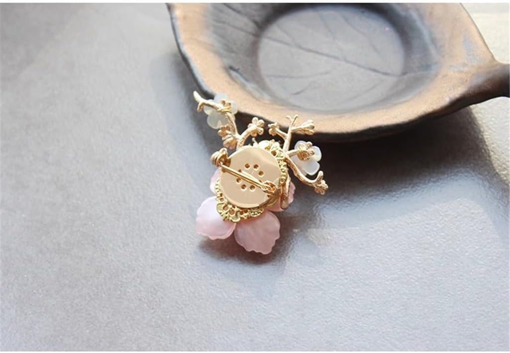 Broche De Flores Hecho A Mano, Botón, Bufanda, Cárdigan, Chal, Botón, Broche De Estilo Antiguo (Tamaño Universal D)