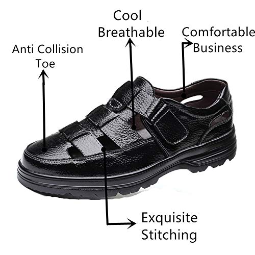 UIKGITP Men's Working Business Casual Sandals Man Summer Breathable Synthetic Leather Walking Office Oxfords Male Cocktail Party Fashion Dress Formal Shoes4