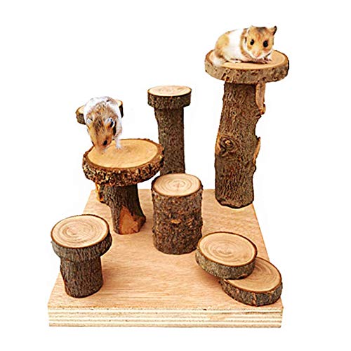 Tfwadmx Juguetes de escalada para hámster de madera Cover