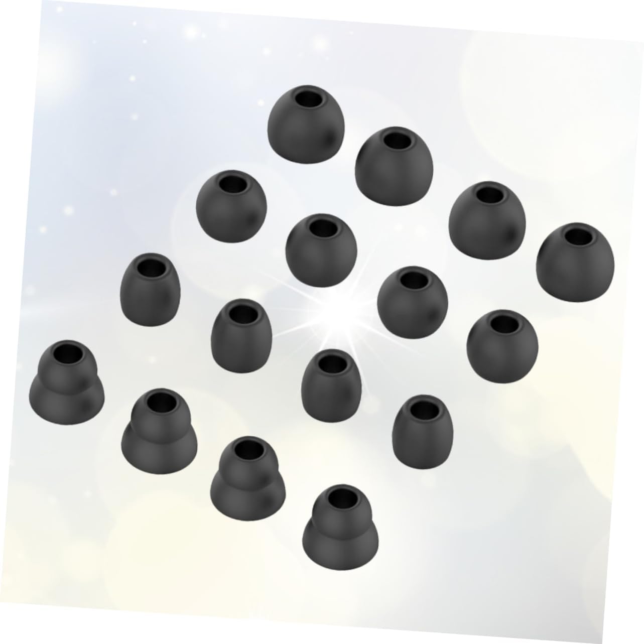 DOITOOL 2sets Silicone Earbud Comfortable Earmuffs Noise Isolation Easy to Install for Running Gym Cycling Activities Black