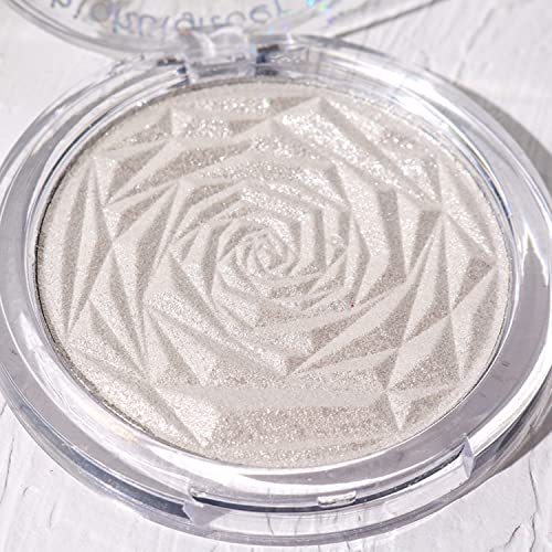 MAEPEOR Face Highlighter 6 Colors Natural Shimmer Highlighter Palette Longlasting Shiny Face Illuminator Highlighter Makeup (Pearl White)