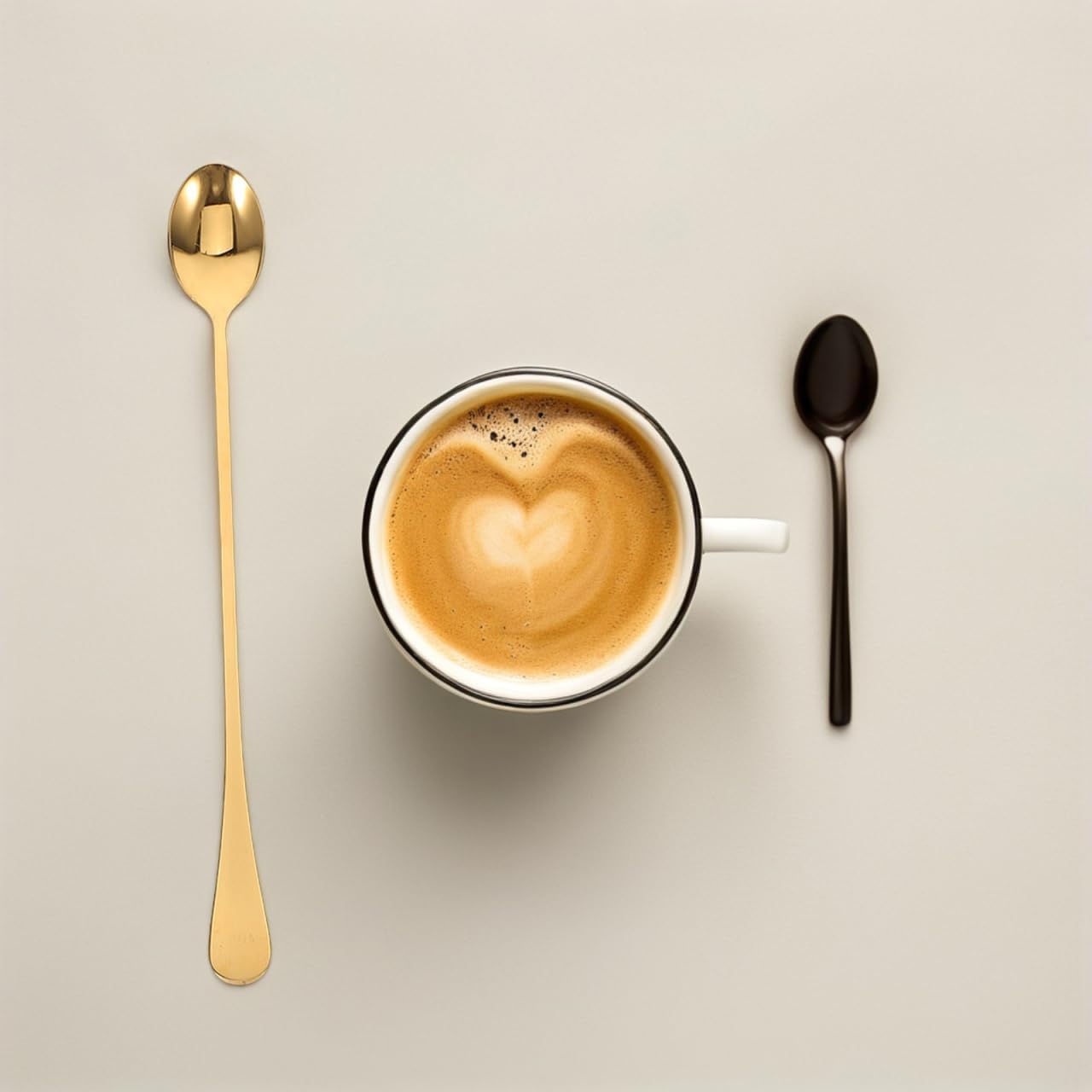 2pcs Stainless Steel Long Handle Ice Spoon and Tea Stirrer Mixing Spoon for Coffee Dessert Stirring 24cm Gold Tone Bar Essentials