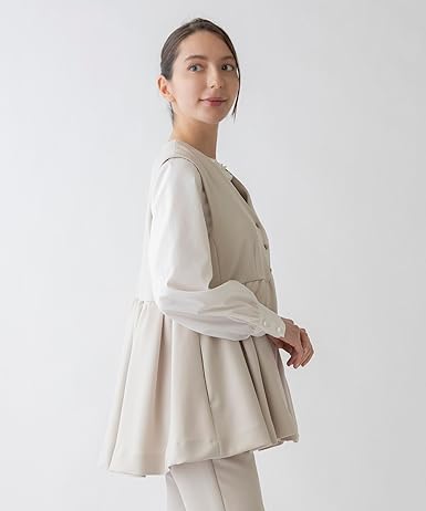 極美品★SONO /ソーノネイビー ダブルクロスギャザーフレアチュニックジレ 1 Amazon | 【SONO NAVY】-MumMum ダブルクロス セットアップ- ギャザー