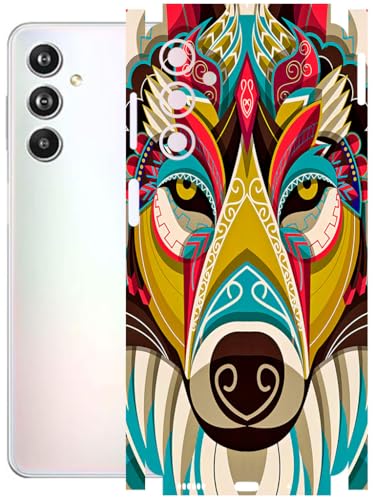 Image of AtOdds - Full Body Back Screen Guard Protector Film - Lamination Wrap Skin Sticker Compatible with Samsung Galaxy F54 (5G) | Scratchproof Matte Finish (Mighty Wolf)