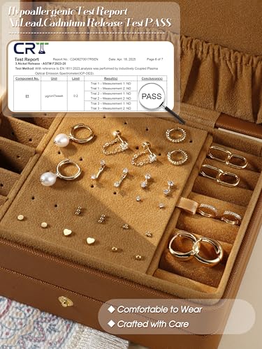 Jstyle 14K Gold Earrings Women Hypoallergenic Cartilage Earrings Set for Multiple Piercing Trendy Huggie Hoop Earring Lightweight Earring Stacks Small Cute Pearl CZ Studs Hoops Gold/Silver2