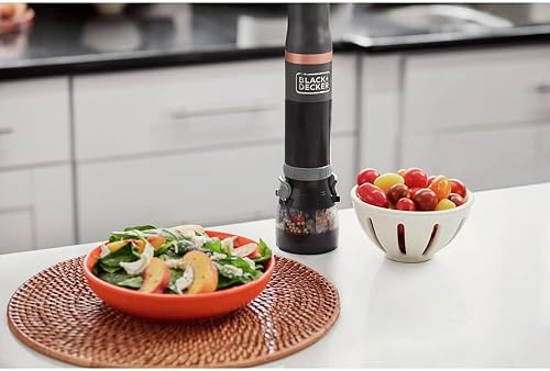 Miniatura 3 de BLACK+DECKER Varita de cocina Accesorio Molinillo de sal y pimienta, grosor ajustable (BCKM101SP)