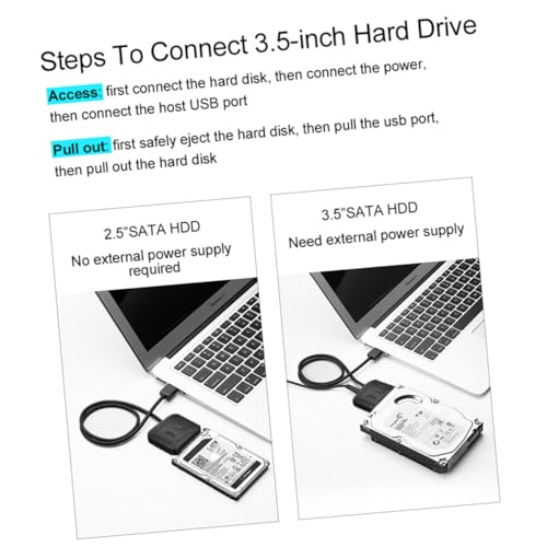 Cable USB Tipo C para disco duro externo conector de datos compatible con laptop y tabletas 7