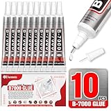 B7000 Glue 15ml/0.5 fl oz 10-Pack - High Strength, Flexible, Waterproof Adhesive for Jewelry, Electronics, Crafts and More
