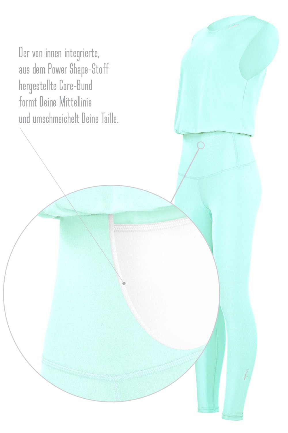 Winshape Damski Functional Comfort kombinezon JS102LSC, JS102LSC-DELICATE-MINT-S