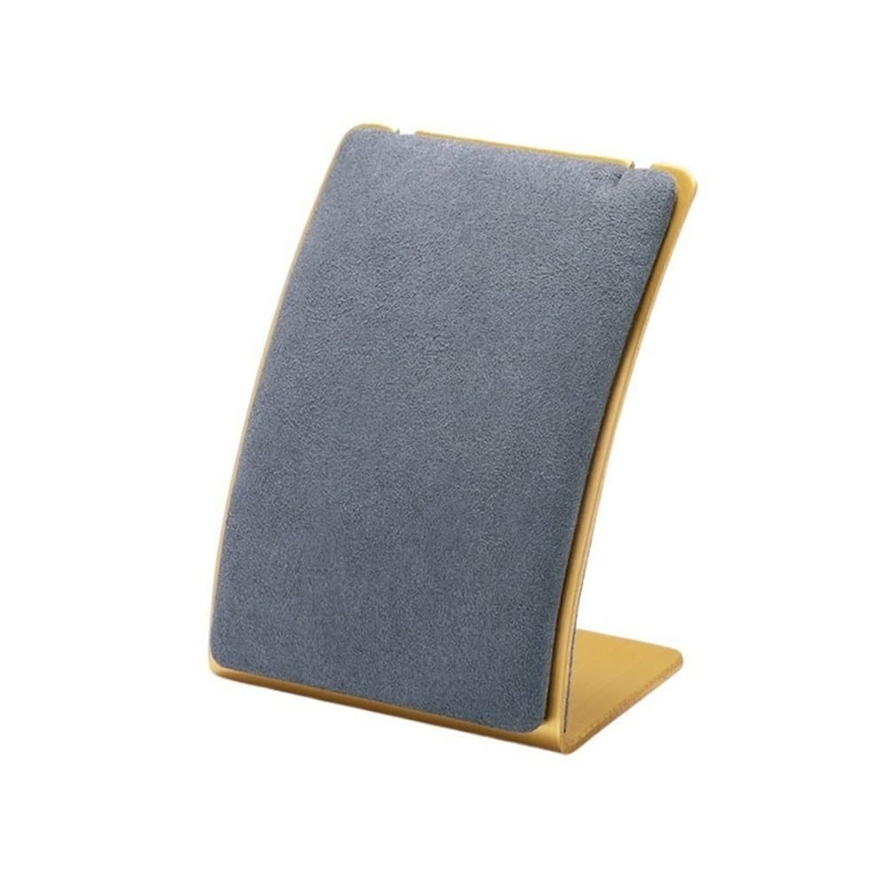 ZYYANSHOP Jewelry dummy display Metal Microfiber Pendant Display Rack Necklace Jewelry Organizer Window Creative Props(Gris)