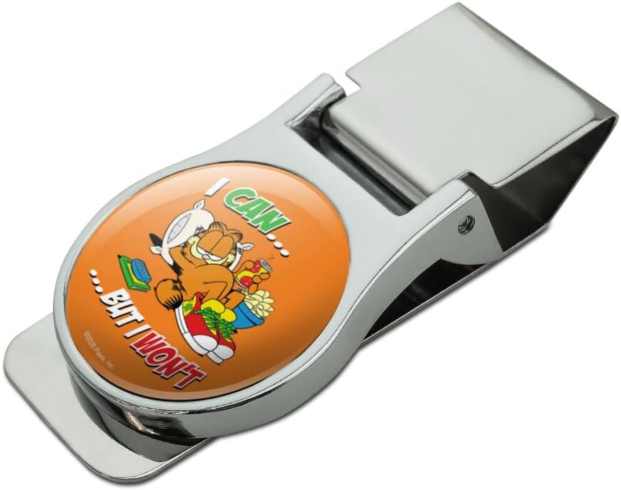 GRAPHICS & MORE Garfield I Can... Satin Chrome Plated Metal Money Clip