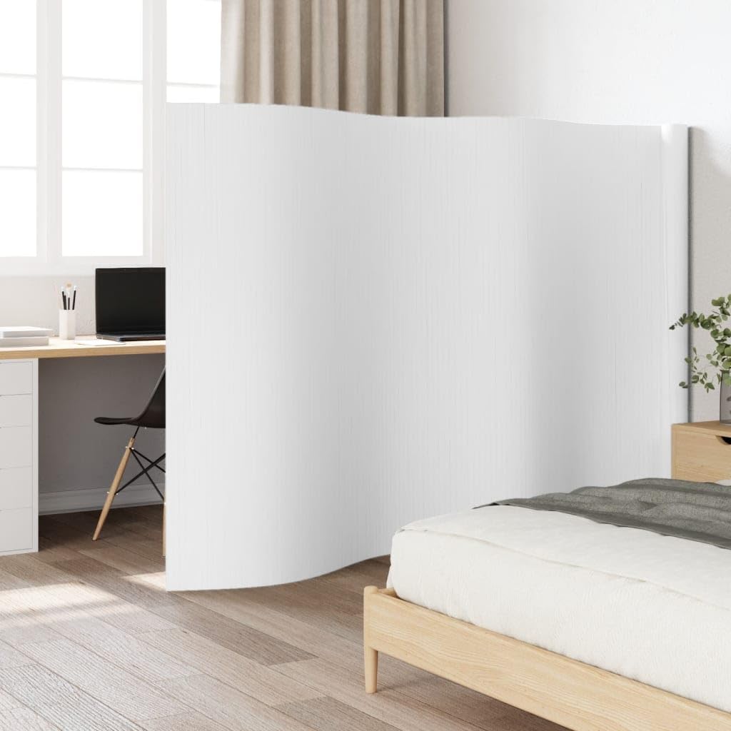 Paravent en bambou blanc 165 cm de hauteur, séparation haut de gamme et design
