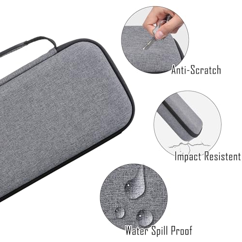 【NOT Compatible with Xbox Ally】 Carrying Case & Screen Protector Compatible with ROG Ally – Travel-Friendly, Shockproof, Anti-Scratch Protective Bag (Gray) by Digi-Tatoo - Image 5
