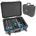 Casematix Dj Mixer Travel Case Compatible with Yamaha Mg10xu, Mg10, Mg06 10 Input Stereo Mixer Effects and Cables