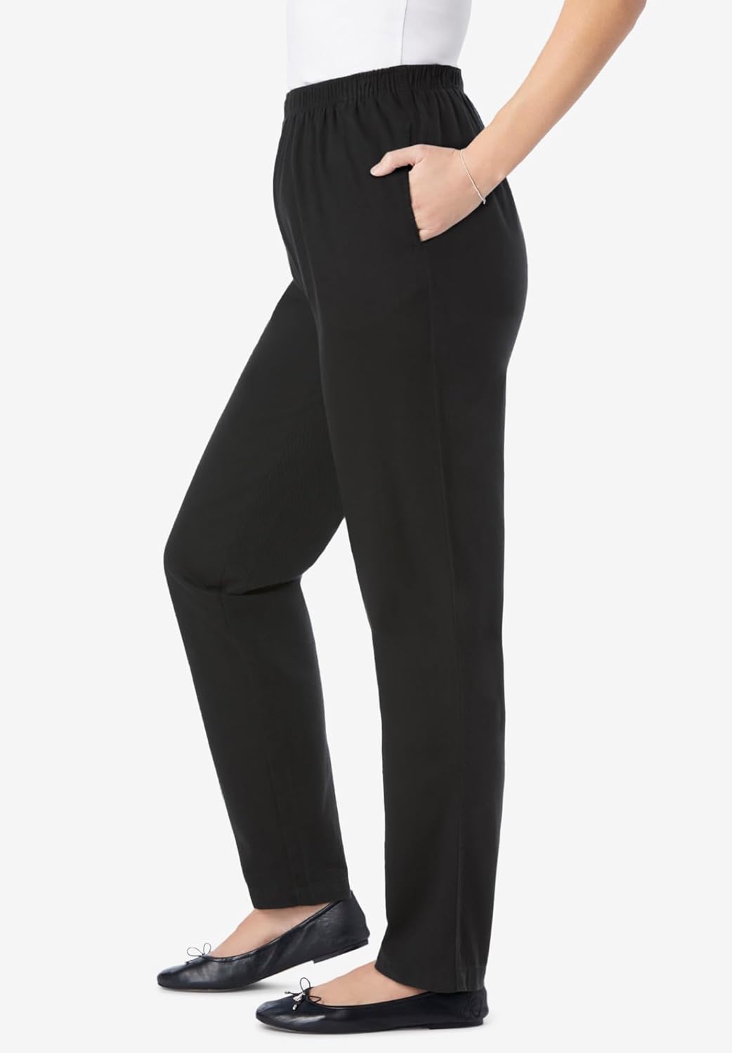 Woman Within Plus Size 7-Day Straight-Leg Elastic-Waist Denim Jean (Petite & Tall Available) - Image 3