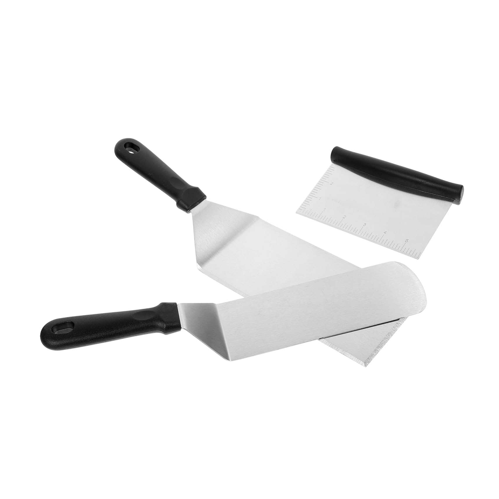 COLLBATH 1 Set Espátula de Acero Inoxidable Mango Pp, Espátula para Cocina y Parrilla, Utensilio de Cocina para Freír y Voltear Comida