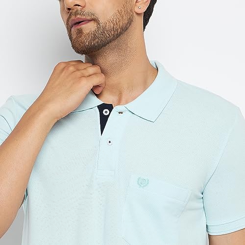 Image of Duke Stardust Men Polo Neck Half Sleeve Cotton T-Shirt (SD55 Powder Blue M)
