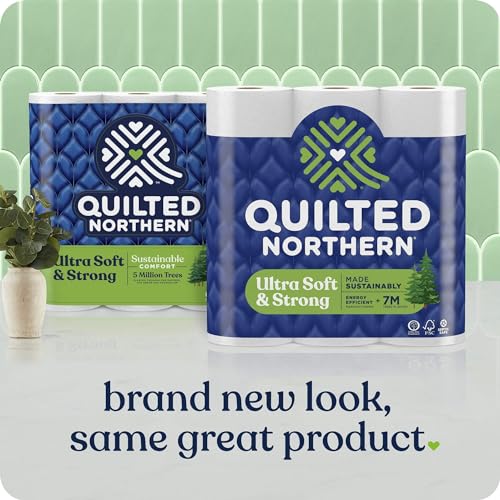 Quilted Northern Ultra Soft & Strong Toilet Paper, 6 Mega Rolls = 24 Regular Rolls, 5X Stronger*, Premium Soft Toilet Tissue with Recyclable Paper Packaging