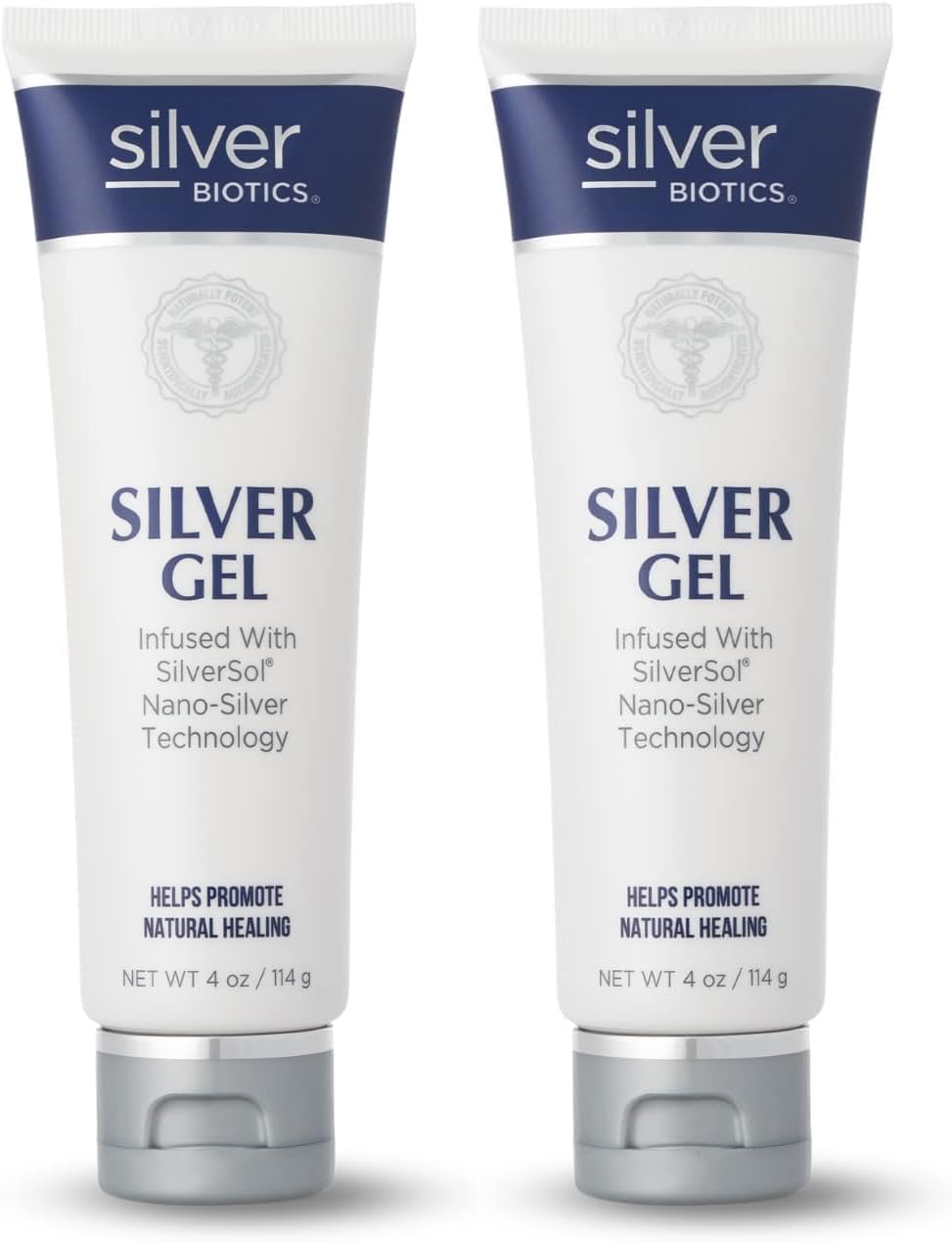 Silver Biotics First Aid Healing & Soothing Gel | Advanced SilverSol Technology | Amazing for Healing Skin from Scars, Burns, Wounds, Blemishes & More | 20ppm | 4 Oz (Pack of 2)