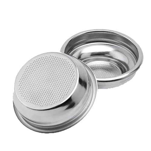 DKJEkdje Stainless Steel Filter,Coffee Machine Accessories,UltraFine filtration Basket, Double Cup Coffe Strainer, Forcing Multihole leach Strainerfor Espresso Maker, Home Office -  CH22