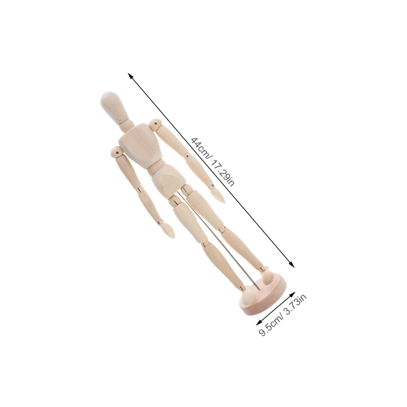 Mannequin Humain en Bois 16 Pouces Articulé pour Dessin et Peinture