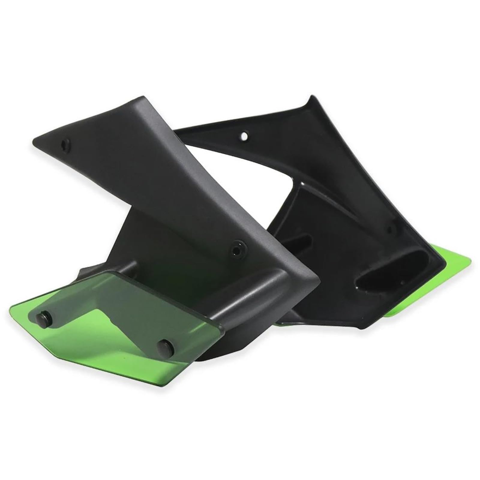 Per Kawasaki Z900 Z 900 2020-2024 Parti Moto Portanza Laterale Spoiler Nudi Ala Fissa Winglet Carena Deflettori Ala(Verde)