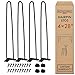 28 Inch Hairpin Legs – 4 Easy to Install Metal Legs for Furniture – Mid-Century Modern Legs for Dining and End Tables, Chairs, Home DIY Projects + Bonus Rubber Floor Protectors by INTERESTHING Home