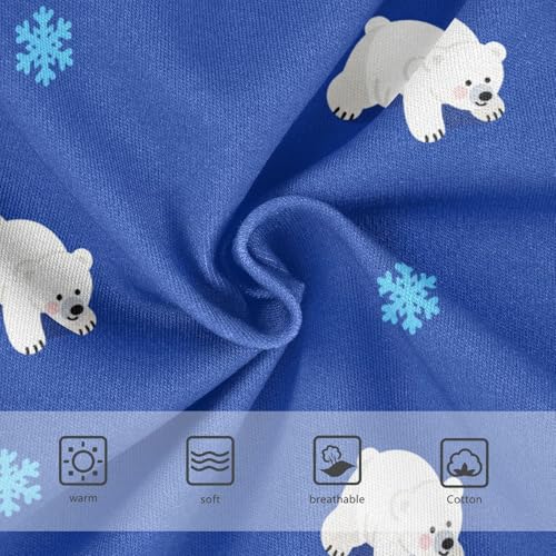 Cute Polar Bear Snowflake Blue Toddler Girls's Underwear 2T 23022353