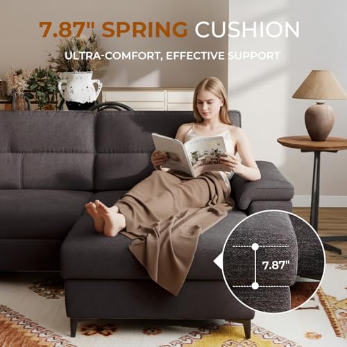 Image of Upvilla 35 inch Large Storage Ottoman for Living Room(Dark Dray)