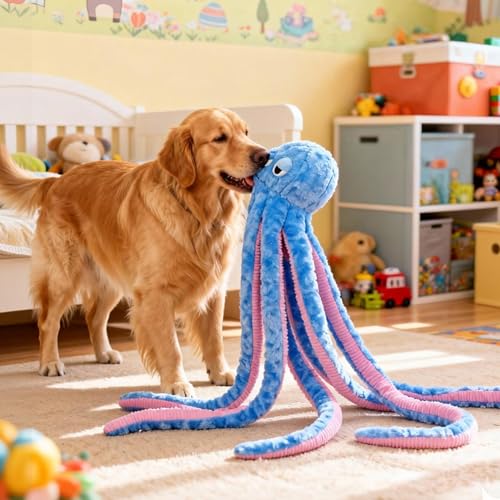 Juguete Mordible Pulpo 40 Pulgadas para Perros Grandes miniatura 7