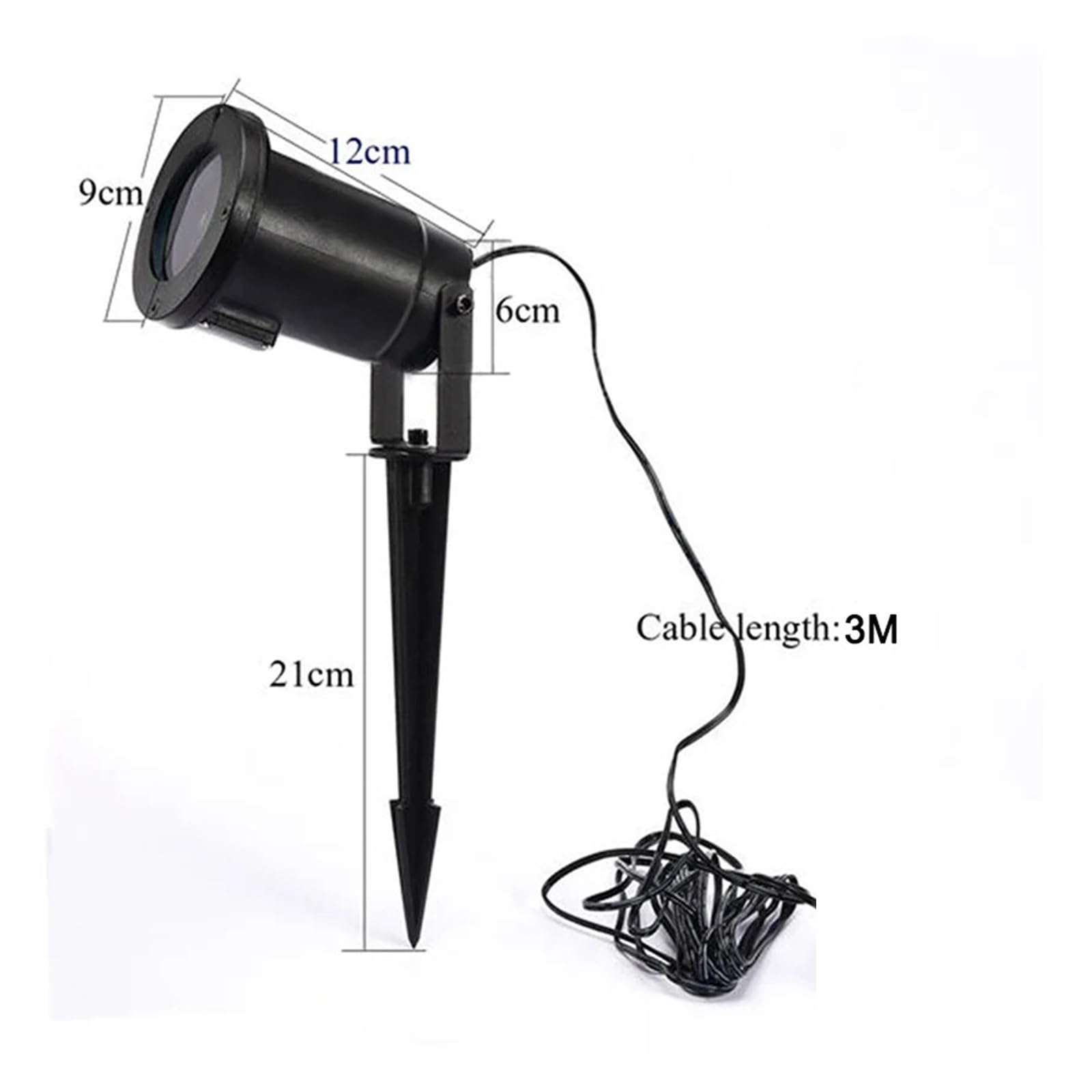 proiettore di luce, Lampade da neve mobili impermeabili a forma di fiocco, luci palcoscenico a LED for esterni, feste Natale, paesaggio, prato, giardino(White Snowflake)