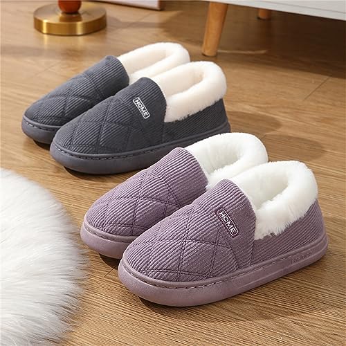 Cliont Ladies House Slippers Memory Foam Slippers for Women Men Comfortable Warm Cosy Non Slip3